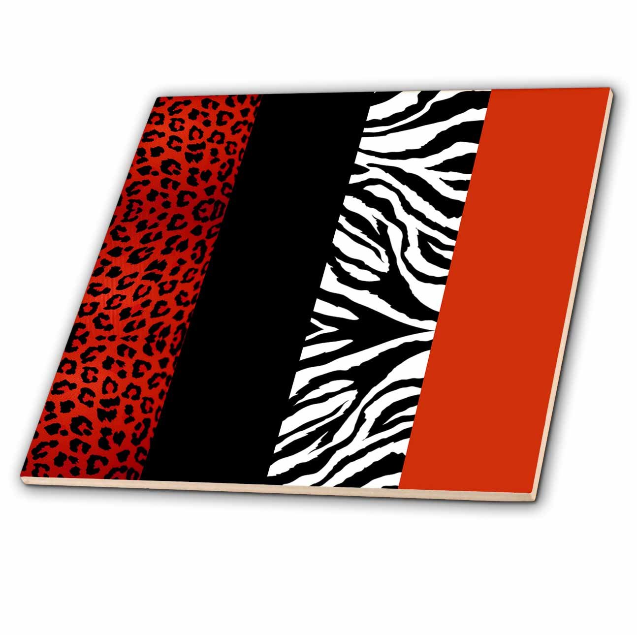 Amazon.com: 3dRose ct_35438_4 Red, Black, Orange & White Animal